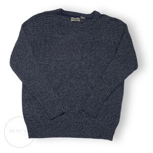 Rugged Trails Marble Crewneck Knot Sweater Size Medium Cool Grey